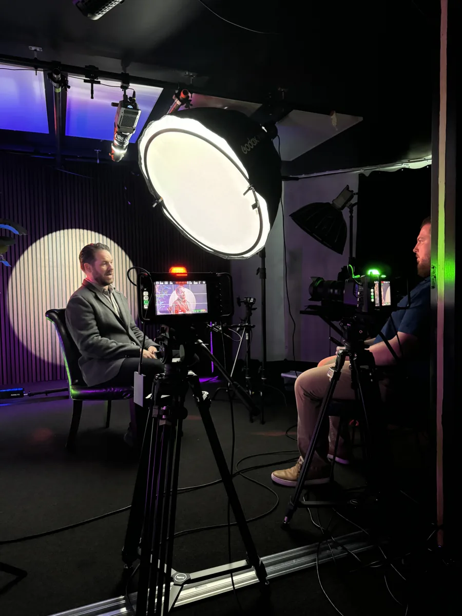H1 Studios filming an interview for Invasion